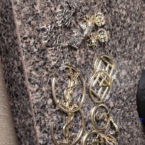 Anyone Interested In Bundle Source Unknown Gold and Silver Earrings Set